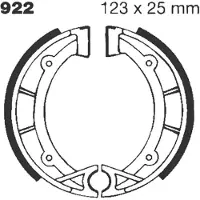 EBC Plain Series Organic 922 Brake Shoe Zwart