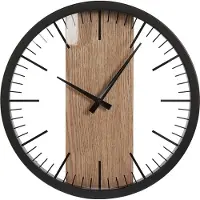 Beliani VILLORA - Wandklok - Zwart - Synthetisch materiaal