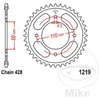 Jt 428 Jtr1219.42 Steel Achtertandwiel