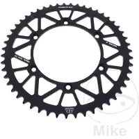 Jt Achtertandwiel, 489, 51 tanden, aluminium Racelite, voor Kawasaki KX/KXF modellen van '84-20 (48951JT) (JTR460.51), geschikt voor ketting 520, kleur: zwart