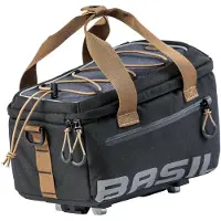Basil Miles bagagedrager tas MIK, achter, voor fiets, inclusief adapter, grijs-zwart, 18310