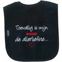 Funnies Zwarte slab met "Toevallig is mijn oom de allerliefste"