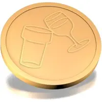 Combicraft Reliëfmunten bier en wijn beige - 250 stuks