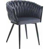 Leobert ORION Stoel Donkergrijs – Tijdloos Design met Stijlvolle Stiknaden, Ergonomisch en Duurzaam, Geschikt voor Woonkamer, Eetkamer of Wachtkamer, Max. 110 kg