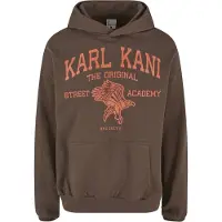 Karl kani Sweatshirt 'Street Academy' donkerbruin / oranje