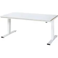 RAU Adlatus werktafel, elektrisch in hoogte verstelbaar, 25 mm MDF-plaat met plaatstalen bekleding, 300 kg, B 2000 x D 1000 x H 720-1120 mm, zilver/grijs