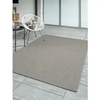 The Carpet Mistra – robuust buitentapijt, modern & weerbestendig, voor balkon, terras, keuken of serre, grijs, 240 x 340 cm