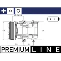 MAHLE ORIGINAL ACP 88 000P Aircopomp