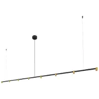 Wever & Ducre Hanglamp Trace 3.0, dimbaar, zwart, Woon-/ Eetkamer, Aluminium, Modern, hanglamp