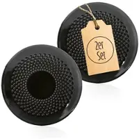 Lumaland Tetsubin theeonderzetters - set van twee gietijzeren bordjes Ø 15 cm, gebakbordjes met emaillen laag, thee-accessoires