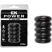 CHISA GK Power - 5th Cockring - Rekbaar - Zwart