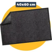 Pasper Deurmat binnen droogloopmat - 40 x 60 cm - Antraciet - 100% recycled - Gemaakt in België - Wasbaar - deurmatten