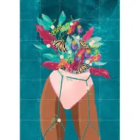 IXXI Feel Florish, Raissa Oltmanns - 100 x 140 cm - Gratis ophangtool - Grote wanddecoratie en posters - Illustraties, Speels, Grafisch Ontwerp