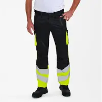 Engel Safety Light werkbroek 2547-319 - Black / Hi-vis Yellow - 74