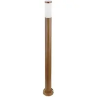 Globo Lighting Staande lamp Buitenlamp Tuinlamp Staande lamp Patio IP44, roestvrij staal met houteffect, 1x E27 fitting, DxH 12,7x110 cm
