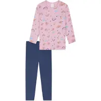 Schiesser Nachtkledij 'Nightwear' violetblauw / oudroze