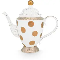 Pip studio Theepot Dot Delight White-Gold 1,25 L