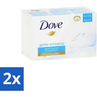 Dove 2 x - Zeep - Gentle Exfoliating - Verfrissend - 4 x 100 g - Beauty Bar - Exfolierende Zeep - Zachte Huid - Vochtige Huid - Huidverzorging
