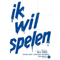 IXXI Ik Wil Spelen, Studio Boot - 60 x 80 cm - Gratis ophangtool - Grote wanddecoratie en posters - Illustraties, Speels, Typografie, Grafisch