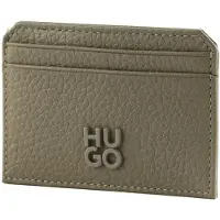 HUGO Leren Kaarthouder Nesh Cardcase Taupe