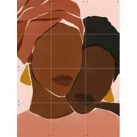 IXXI Coussi Cousine, Sacrée Frangine - 60 x 80 cm - Gratis ophangtool - Grote wanddecoratie en posters - Illustraties, Abstract, Minimalisme