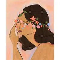 IXXI Earthchild, Arty Guava - 80 x 100 cm - Gratis ophangtool - Grote wanddecoratie en posters - Kleurrijk, Speels, Illustraties, Woonkamer