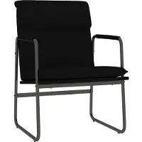 vidaXL Loungestoel 55x64x80 cm stof zwart