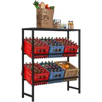 HOMCOM kratjesrek - staal - 103L x 33B x 113,5H cm - zwart