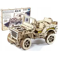 Wooden City 3D Houten Autopuzzel - Mechanisch model 4x4