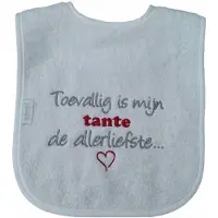 Funnies Witte slab met "Toevallig is mijn tante de allerliefste"