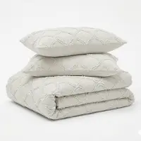 Decoware Dekbed zonder Overtrek 240x200 cm - Easy Tufted Curve Wit - Hoesloos Dekbed Wasbaar - Incl. Kussensloop - All Season - Lits-jumeaux