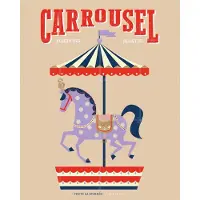 IXXI Carrousel Horse, Jetske Kox - 80 x 100 cm - Gratis ophangtool - Grote wanddecoratie en posters - Illustraties, Speels, Grafisch Ontwerp, Vintage