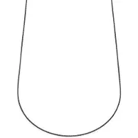 Lucleon Essentials | 1 mm Gunmetal Zwarte Ketting met Gebogen Venetiaanse Schakels