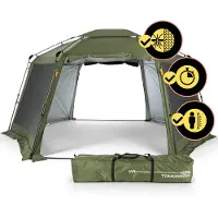 DS Produkte Where Tomorrow Pop-up Paviljoen – Opvouwbare Partytent voor Camping en Outdoor, Stabiel en Waterafstotend Tuinpaviljoen met Insectenbescherming, Zon- en Regenbescherming