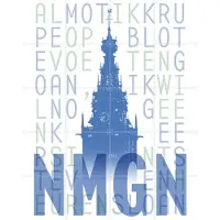 IXXI NMGN, Fototypo - 80 x 100 cm - Gratis ophangtool - Grote wanddecoratie en posters - Typografie, Grafisch Ontwerp, Woonkamer, Architectuur, Stad