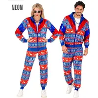 Finidi Kerst Trainingspak Rood Blauw Unisex