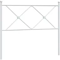vidaXL Vervangend hoofdbord 107 cm metaal wit