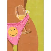 IXXI Wine and Me Summer Edition, Raissa Oltmanns - 100 x 140 cm - Gratis ophangtool - Grote wanddecoratie en posters - Grafisch Ontwerp, Speels
