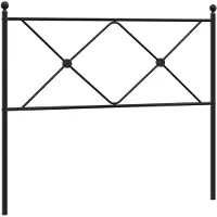 vidaXL Vervangend hoofdbord 100 cm metaal zwart