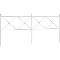 vidaXL Vervangend hoofdbord 193 cm metaal wit