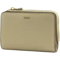 BOSS Leren portemonnee Numah New SM Wallet Light Beige