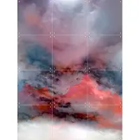 IXXI Coral Mountains Storm, Angelo Cerantola - 60 x 80 cm - Gratis ophangtool - Grote wanddecoratie en posters - Abstract, Digitale Kunst, Slaapkamer