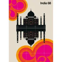 IXXI India 68, Bo Lundberg - 100 x 140 cm - Gratis ophangtool - Grote wanddecoratie en posters - Kleurrijk, Geometrische Kunst, Pop art, Illustraties