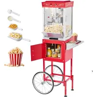 Vevor Popcornmachine met waterkoker en kar