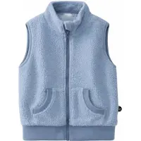 Ducksday - fleece bodywarmer voor kinderen - teddy sherpa - unisex - Lichtblauw - maat 134/140 - PFAS vrij