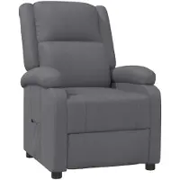 vidaXL Fauteuil verstelbaar kunstleer grijs
