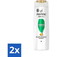 Pantene 2 x - Shampoo - Smooth & Silky - Voor Glad en Zijdezacht Haar - 400 ml - Zijdezacht Haar - Glad Haar - Hydraterend Haar - Haar Verzorging - Haar Verzorging Droog Haar