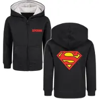 Superman - DC Comics Kinder vesten voor kinderen - Metal-Kids - Logo - voor Kinderen - zwart - Maat 152
