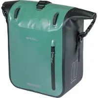 Basil Rivo - Enkele fietstas - 12-15 liter - MIK Hooks - Waterdicht - Reflectie details - Tarpaulin - groen