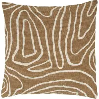 Westwing Kussenhoes Geometrisch Patroon 45x45cm Beige Karamel Katoen